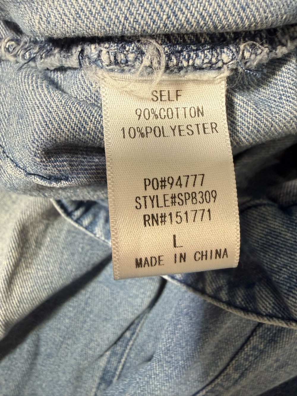 Le Lis Light Blue retro look flare-Leg Y2K faded Jean with Lace-Up Sides size L - Picture 8 of 9